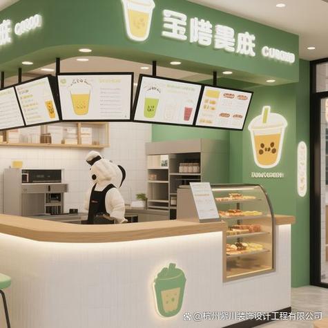 富阳吧台奶茶店装修效果